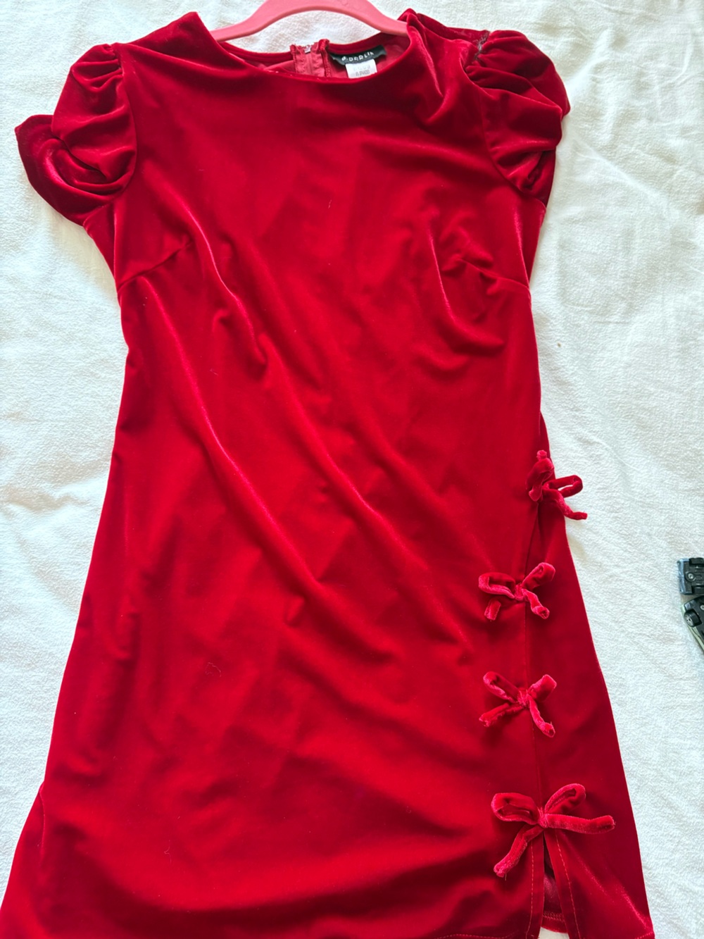 B Darlin Red Velvet dress